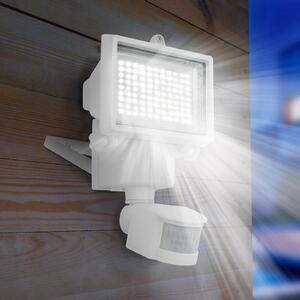 Lumisky LED solární venkovní bodové osvětlení Cooper, bílý, šířka 22 cm, senzor, Bílá / opál, Plast, Nástěnné bodové svítidlo