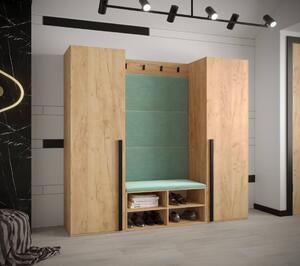 Předsíňová stěna Miro 9 - dub Craft Barva: Mátová - Manila 11