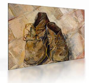 Skleněný obraz - Vincent van Gogh, Shoes, reprodukce (70x50 cm)