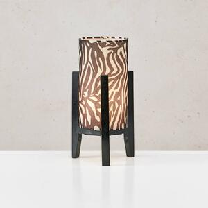 Markslöjd Stolní lampa Eruca, černá/bílá, látka, E27, stmívatelný, Černá, Obývací pokoj / jídelna, Textil / tkanina / hedvábí, Moderní