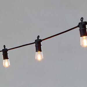 Markslöjd LED světelná řetěz VIBE, doplňková sada, 15 žárovek, IP44, stmívatelný, Černá, Plast