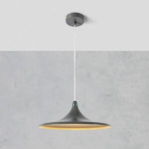 Markslöjd LED závěsné světlo BEAM, šedé, hliník, Ø 37 cm, stmívatelný, Krémová / jantar, Obývací pokoj / jídelna, Hliník, Moderní