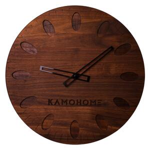 Kamohome Dřevěné nástěnné hodiny URSA Průměr hodin: 40 cm, Materiál: Ořech americký
