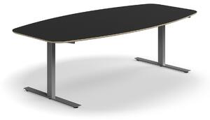 AJ Produkty Jednací stůl AUDREY, 2400x1200 mm, stříbrná/tmavě šedá