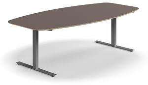 AJ Produkty Jednací stůl AUDREY, 2400x1200 mm, stříbrná/šedohnědá