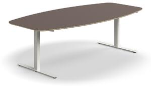 AJ Produkty Jednací stůl AUDREY, 2400x1200 mm, bílá/šedohnědá