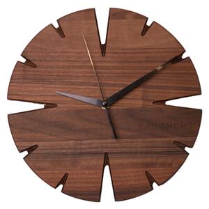 Kamohome Dřevěné nástěnné hodiny APUS Průměr hodin: 30 cm, Materiál: Ořech americký
