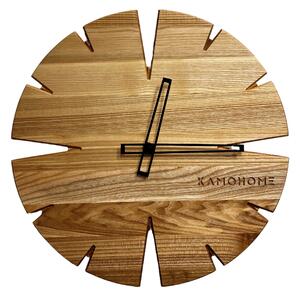 Kamohome Dřevěné nástěnné hodiny APUS Průměr hodin: 40 cm, Materiál: Jasan