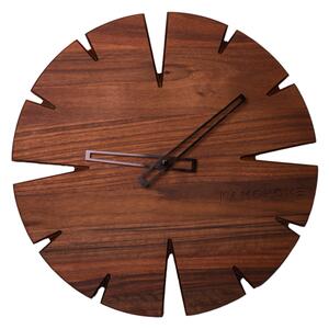Kamohome Dřevěné nástěnné hodiny APUS Průměr hodin: 40 cm, Materiál: Ořech americký