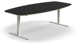 AJ Produkty Jednací stůl AUDREY, 2400x1200 mm, bílá/tmavě šedá