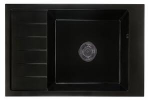 Kuchyňský dřez Lurano (černá) (bez otvoru pro baterii) (L). 1065934