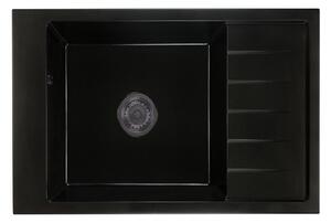 Kuchyňský dřez Lurano (černá) (bez otvoru pro baterii) (P). 1065935
