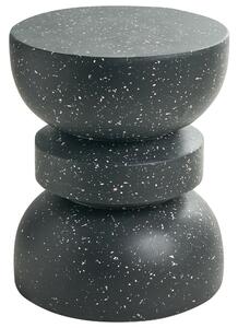 Odkládací stolek FALIRO 37 cm 37 cm Terrazzo efekt Černé terrazzo