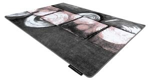 Makro Abra Kusový koberec INTERO 3D šedý růžový Rozměr: 180x270 cm