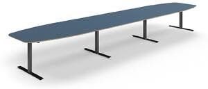 AJ Produkty Jednací stůl AUDREY, 5600x1200 mm, černá/šedomodrá