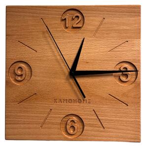 Kamohome Dřevěné nástěnné hodiny PYXIS Velikost: 28x28 cm, Materiál: Buk