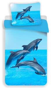 Jerry Fabrics Povlečení z mikrovlákna - Delfíni - Delfíni | 140 x 200 cm / 70 x 90 cm