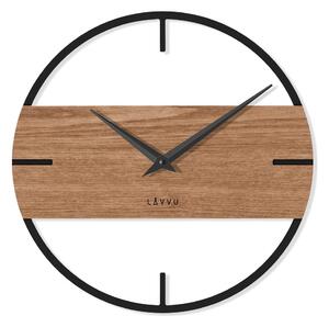 Stylové dřevěné hodiny LAVVU LOFT v industriálním vzhledu LCT4010