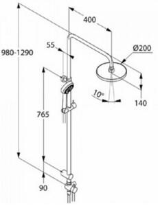 Kludi Dual Shower System sprchová sada na stěnu chrom 6809105-00