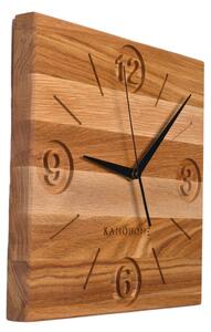 Kamohome Dřevěné nástěnné hodiny PYXIS Velikost: 28x28 cm, Materiál: Dub