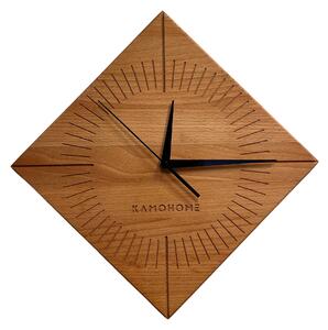 Kamohome Dřevěné nástěnné hodiny ARIES Velikost: 37x37 cm, Materiál: Buk