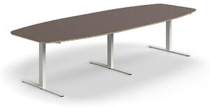 AJ Produkty Jednací stůl AUDREY, 3200x1200 mm, bílá/šedohnědá