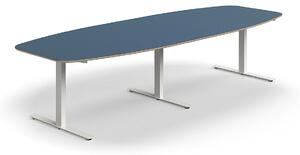AJ Produkty Jednací stůl AUDREY, 3200x1200 mm, bílá/šedomodrá