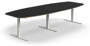 AJ Produkty Jednací stůl AUDREY, 3200x1200 mm, bílá/tmavě šedá