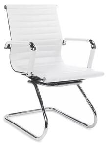 Kancelářská židle CANCEL DELUXE SKID, bílá, ADK114020