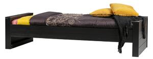 Černá jednolůžková postel z borovicového dřeva WOOOD Dennis, 90 x 200 cm