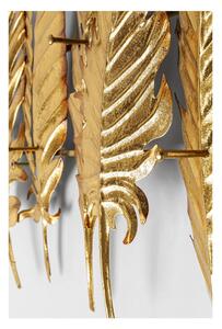 Kovový nástěnný věšák ve zlaté barvě Kare Design Leaf, šířka 86 cm