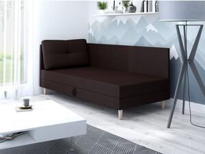 Čalouněná jednolůžková postel 90x195 MENDY PLUS 1 - tmavá hnědá