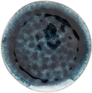 Tmavě modrý kameninový talíř Kare Design Mustique, ⌀ 21 cm