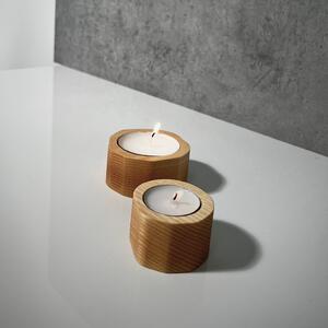 Wooden Mooden Zajímavé a minimalistické dřevěné svícny na čajové svíčky Velikost: Pro čajovou svíčku s průměrem do 40 mm, Materiál: Jasan, Výška: 3,5 cm