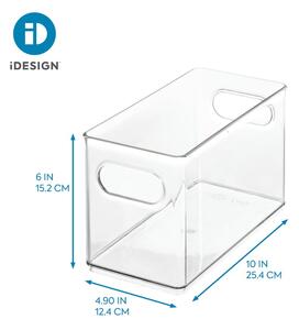 Transparentní úložný box iDesign The Home Edit, 25,4 x 12,7 cm