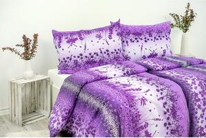 Povlečení bavlna č.59 fialová romantika 140x200+70x90 cm