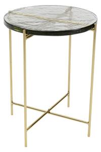 Odkládací stolek ve zlaté barvě Kare Design Ice, ø 40 cm