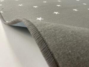 Vopi | Dětský koberec Hvězdička šedá - 60 x 60 cm