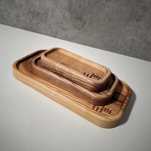 Wooden Mooden Klasické dřevěné tácy Velikost: Sada 3 ks, Materiál: Jasan