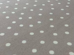 Vopi | Dětský koberec Puntík růžový - Kulatý průměr 400 cm