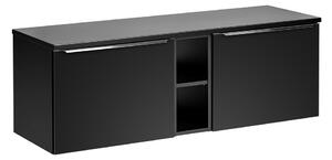 Comad Závěsná skříňka pod umyvadlo SantaFe s deskou 140 cm černá