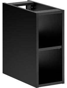 Comad Koupelnová sestava SantaFe s deskou, umyvadly, zrcadlem a skříňkami 140 cm černá