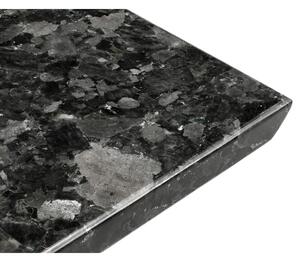 Černý žulový podnos RGE Black Crystal, 20 x 35 cm