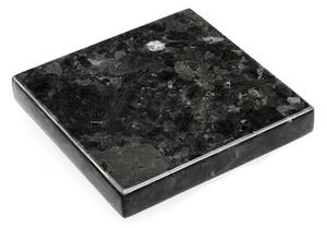 Černý žulový podnos RGE Black Crystal, 15 x 15 cm