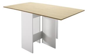 Adore Furniture Skládací jídelní stůl 75x140 cm hnědá/bílá AD0049