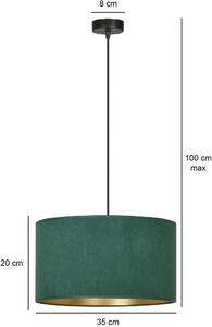 Emibig Hilde závěsné svítidlo 1x60 W černá-zelená-zlatá 1051/1