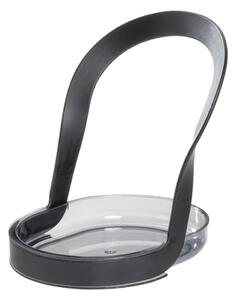 Černý odkládací držák kuchyňských pomůcek iDesign Austin, 12 x 13 cm