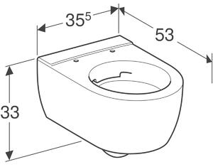 Geberit iCon záchodová mísa závěsná Bez oplachového kruhu bílá 204060000