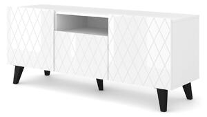 TV stolek/skříňka Dintanna 145 (bílá + lesk bílý). 1067332