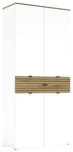 BOTNÍK, bílá, dub artisan, 90/196/41 cm Voleo, Online Only